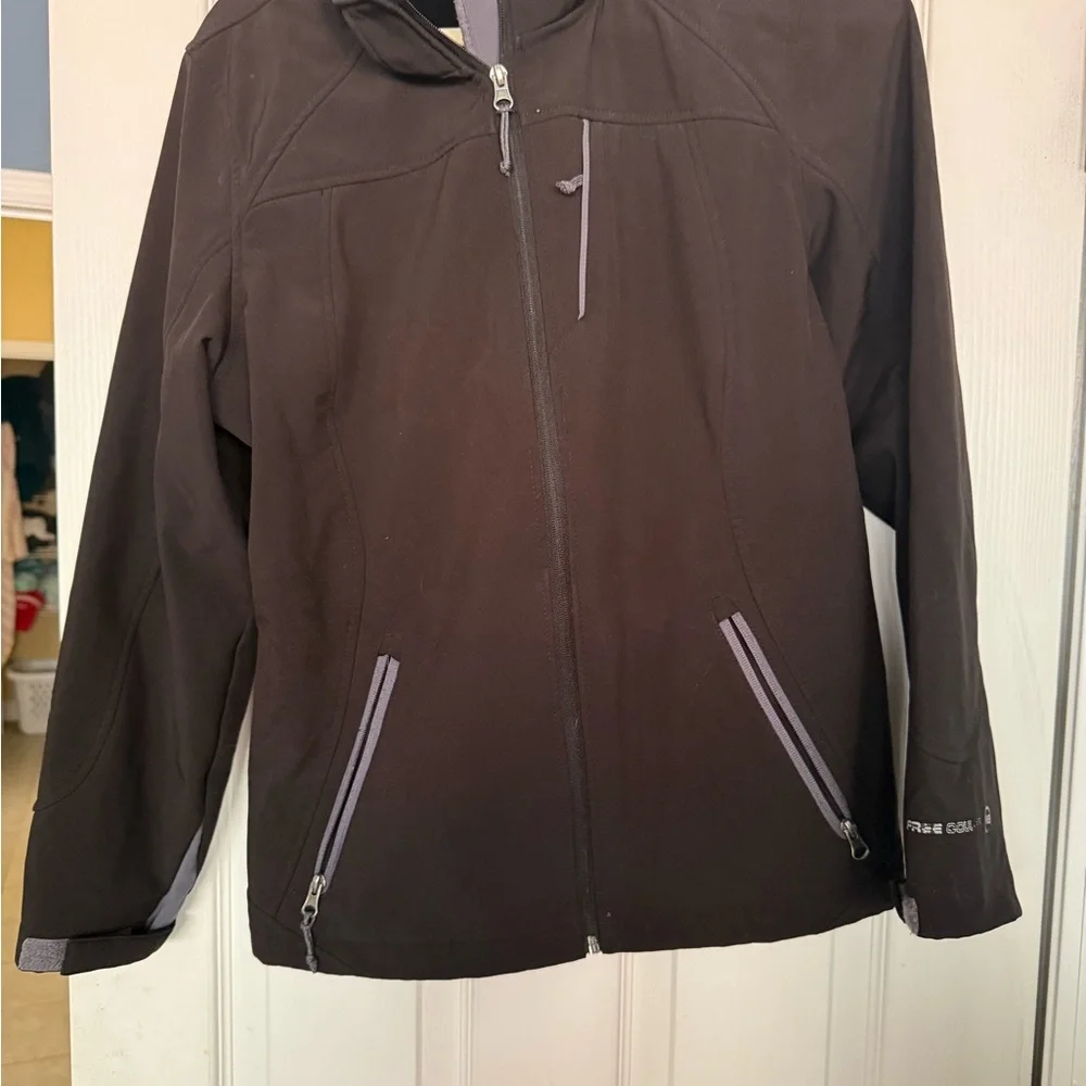 Men's Free‎ Country  Black Softshell Jacket L water resistant